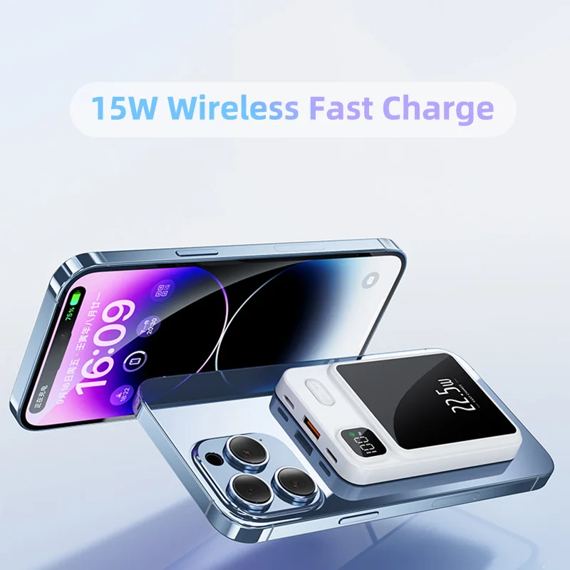 Macsafe Power Bank 10000mAh Wireless Magnectic Portable Power Bank Charger Fast Charging Auxiliary Battery Powerbank For Iphone