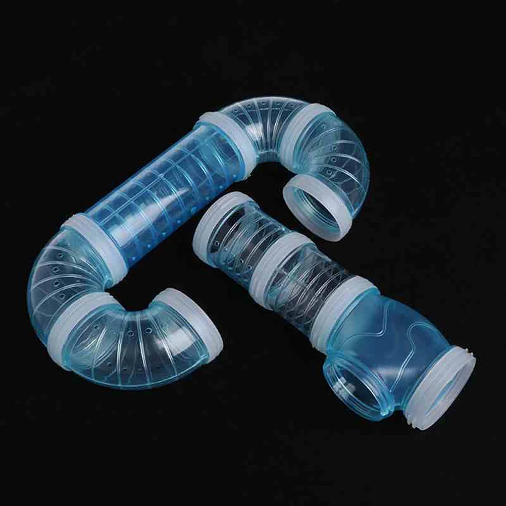 

2pcs Plastic Tunnel Tube For Hamsters Cage External Pet Exercise Run Connectable Small Animal Habitat Extension