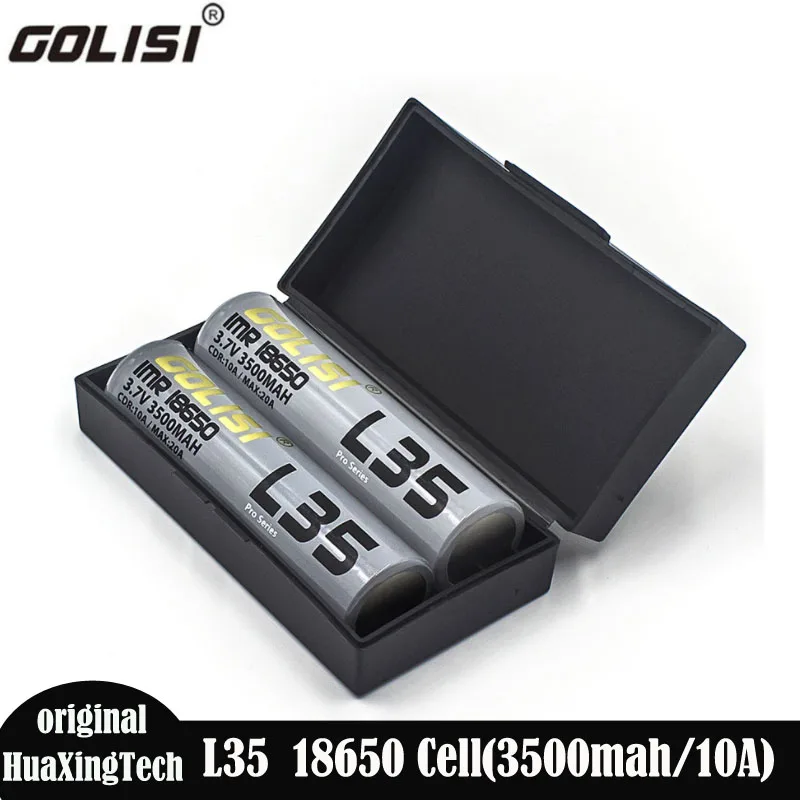 Original Golisi L35 IMR 18650 Rechargable Battery 3500mah Big Capacity 10A Lithium Li Batteries Bateria 3.7V Cell