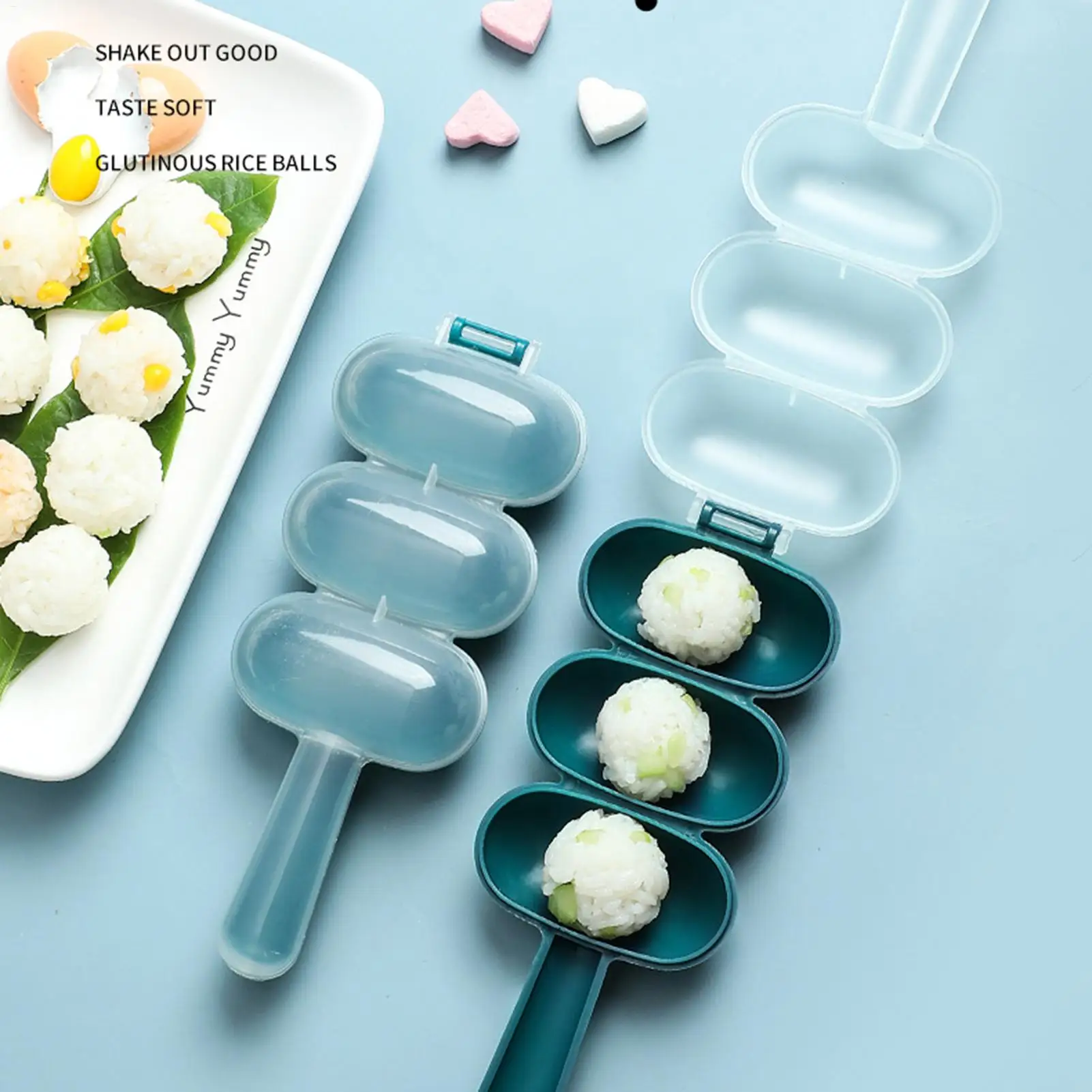 Molde para bolas de arroz, molde para hacer Sushi, utensilio de cocina portátil, herramienta para albóndigas para reuniones familiares, salidas, Picnic de viaje