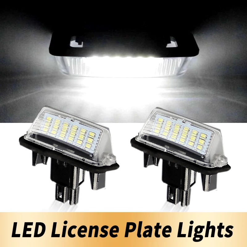 2pcs LED License Number Plate Light Lamp For Toyota Camry Corolla Prius Yaris Highland Avalon Auris Vios Esquire EZ Noah Proace