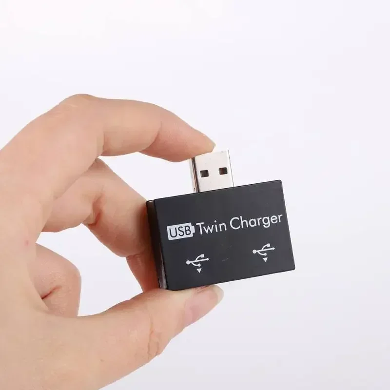 미니 휴대용 USB 허브 충전기 허브 어댑터, 휴대폰 태블릿 컴퓨터용 USB 분배기, 2 포트, 1 개