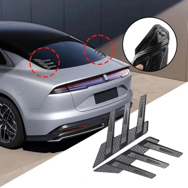 

2PCS Car Rear Windshield Side Spoiler Side Vents Decoration General Window Louvers Exterior Decorative Rear Wing Accessories