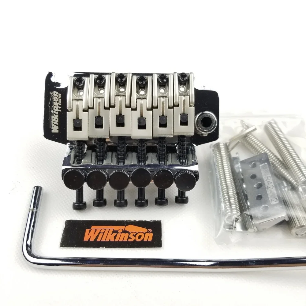 Wilkinson 6-String Electric Guitar Double Locking Tremolo System Bridge Chrome Silver WODL1