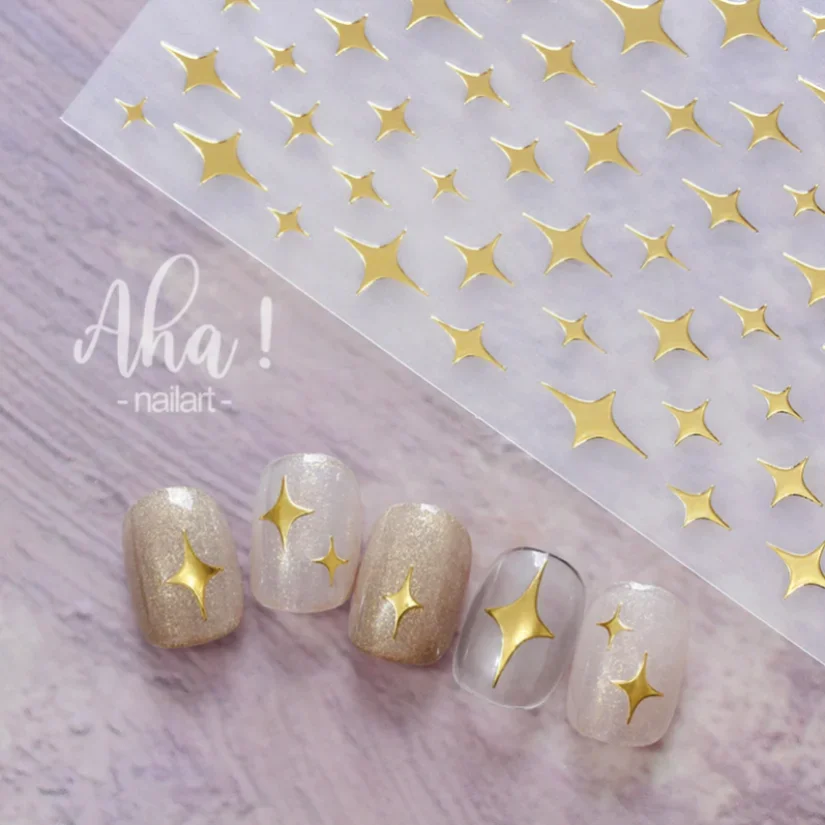 Nowe naklejki na paznokcie Tomoni 5D Laser Cross, letnie urocze naklejki z motylami, akcesoria do paznokci, muszelki plażowe, gwiazdy, dekoracje do paznokci.