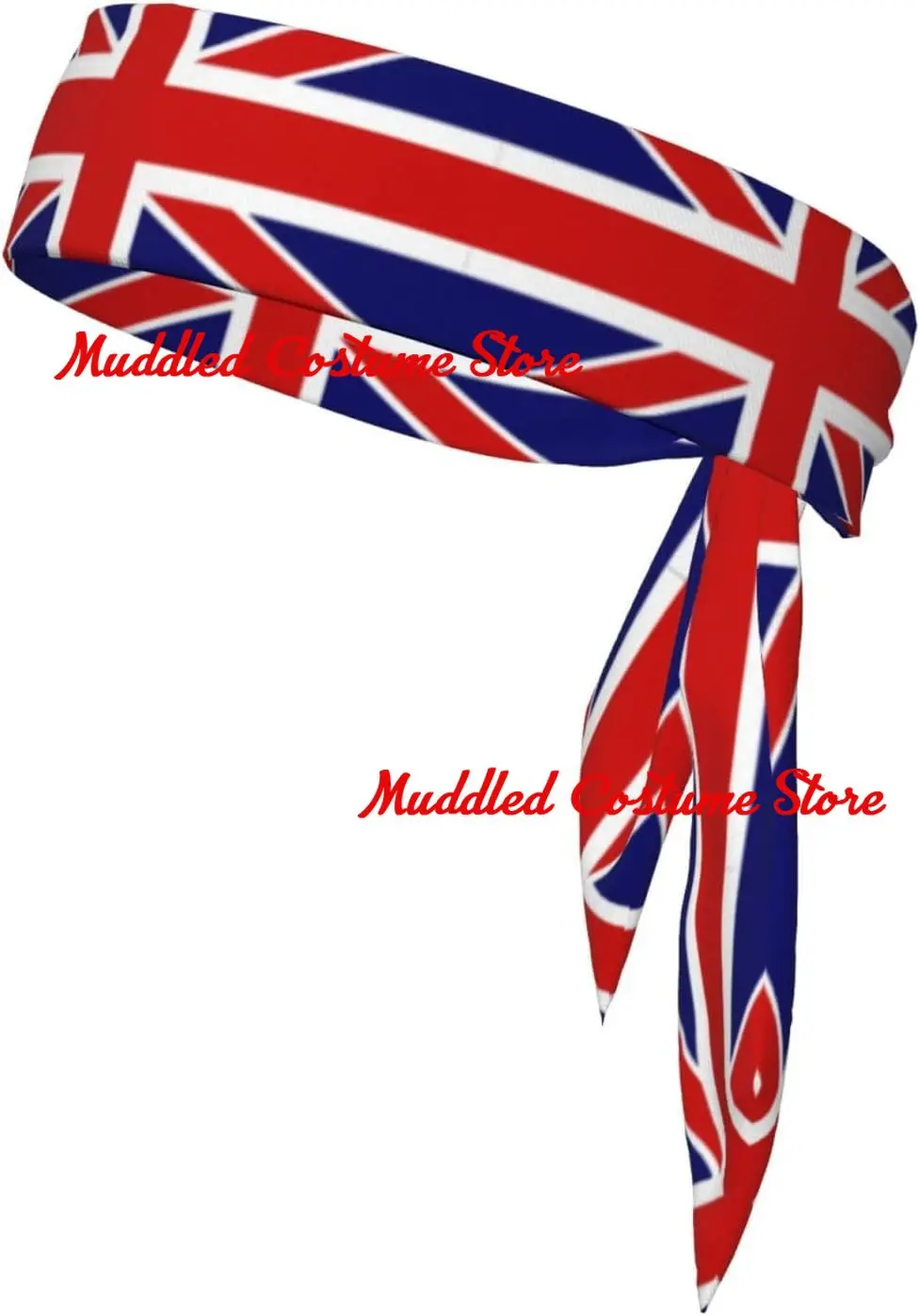 

Двусторонняя спортивная повязка на голову с принтом английского флага, регулируемая спортивная повязка на голову, многофункциональная спортивная повязка