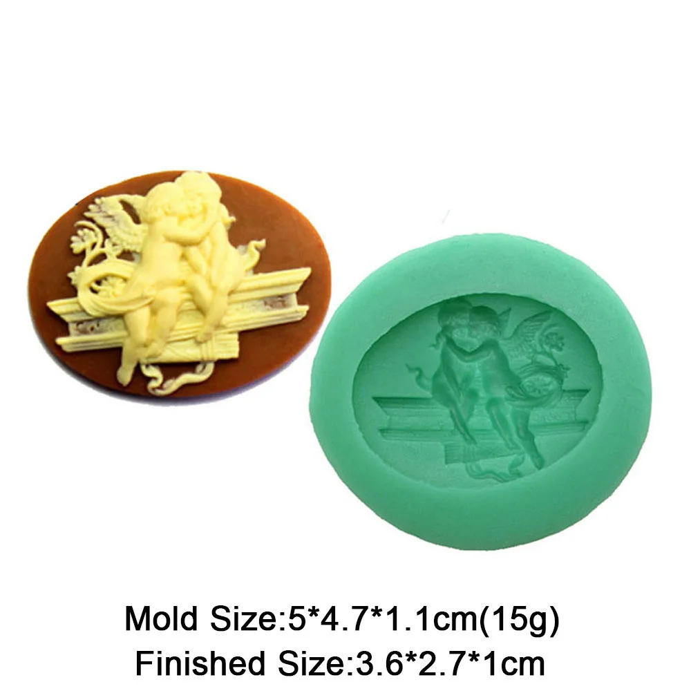 Engel Serie Fondant Silikonform Amor Flügel Modell Zucker Cupcake Schokolade Backen Kuchen Werkzeuge handgemachte Ton Harz machen Form – Detail 4