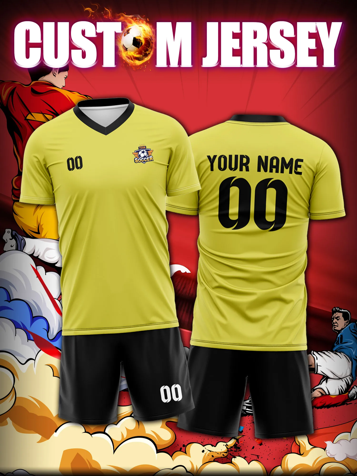 

Футболка для футбола с индивидуальным изображением, номером и именем, подарок на день рождения, сюрприз для фанатов.