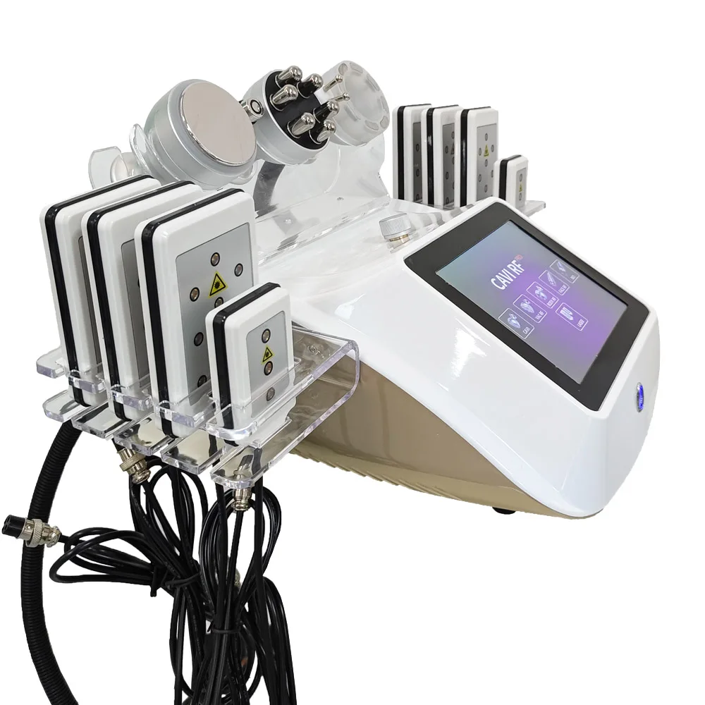 6 In 1 Cavitation Slimming 40k Fat Reduction Body Vacuum RF Fat Burning Weight Loss Machine