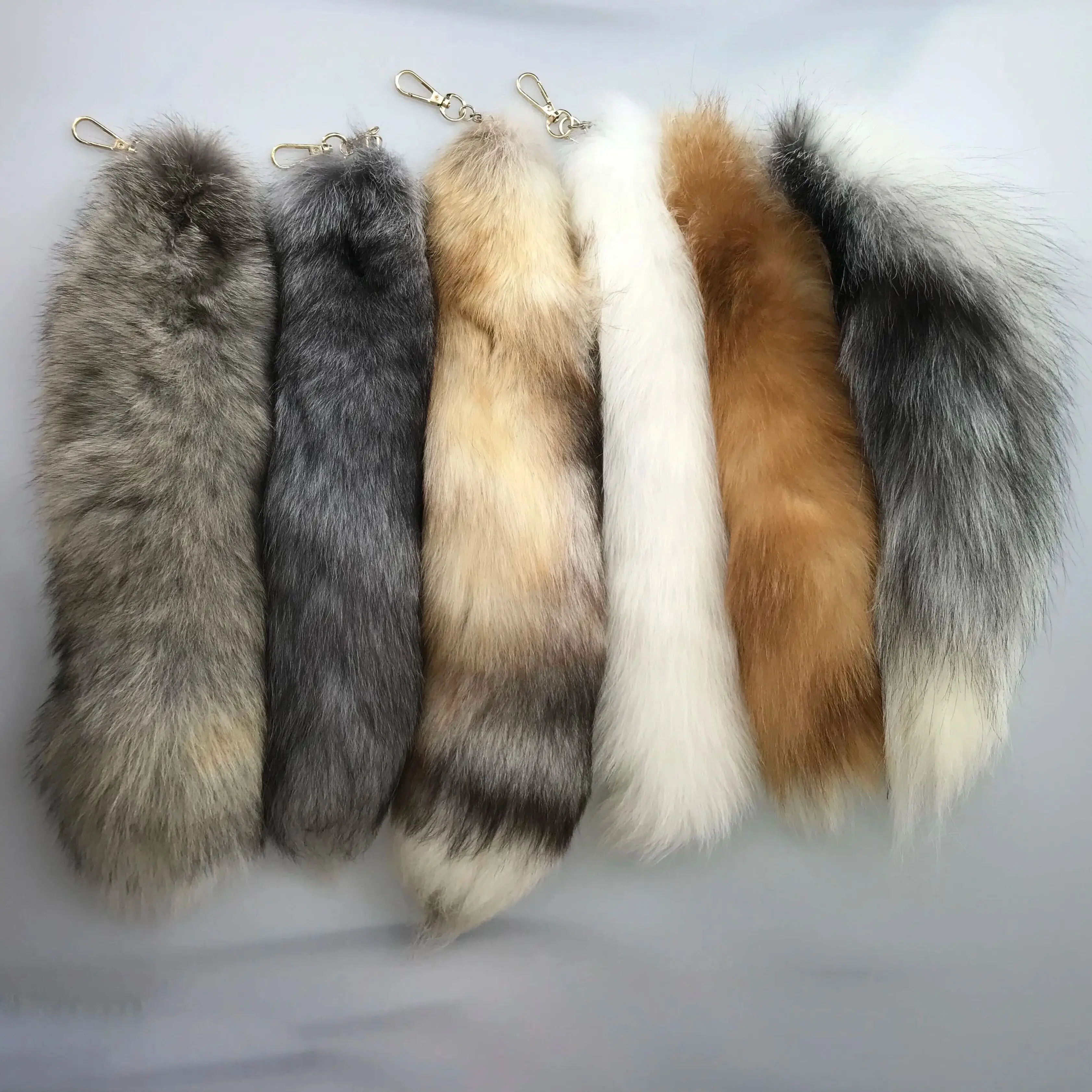 

Natural Real Fox Fur Tail Key Chain for Women, Furry, Chic Accessory, Key Ring Holder, Strap Chain, Best Gift Jewelry