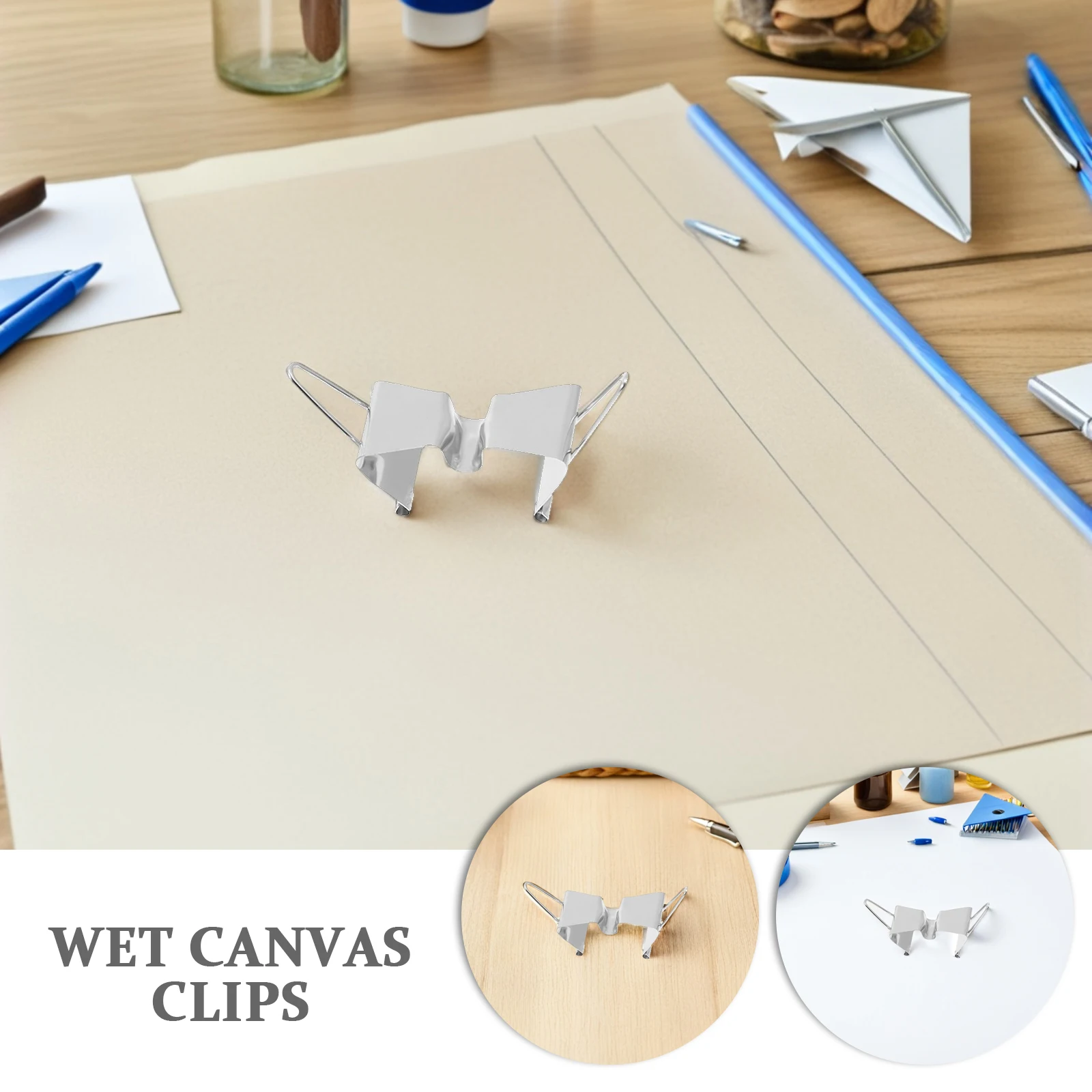 

4Pcs Wet Canvas Clamps Stainless Steel Oil Painting Frame Holder Painting Separating Clamp Artist Art Supplies