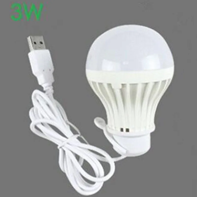 5V USB Dimming LED Bulb 3W 10W Lights Reading Night Lamps Wall Hanging Adjustable for Camping Home Bulbs Light Ball B4