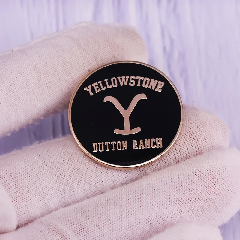 Yellowstone Dutton Ranch Enamel Pin Brooch Metal Badge