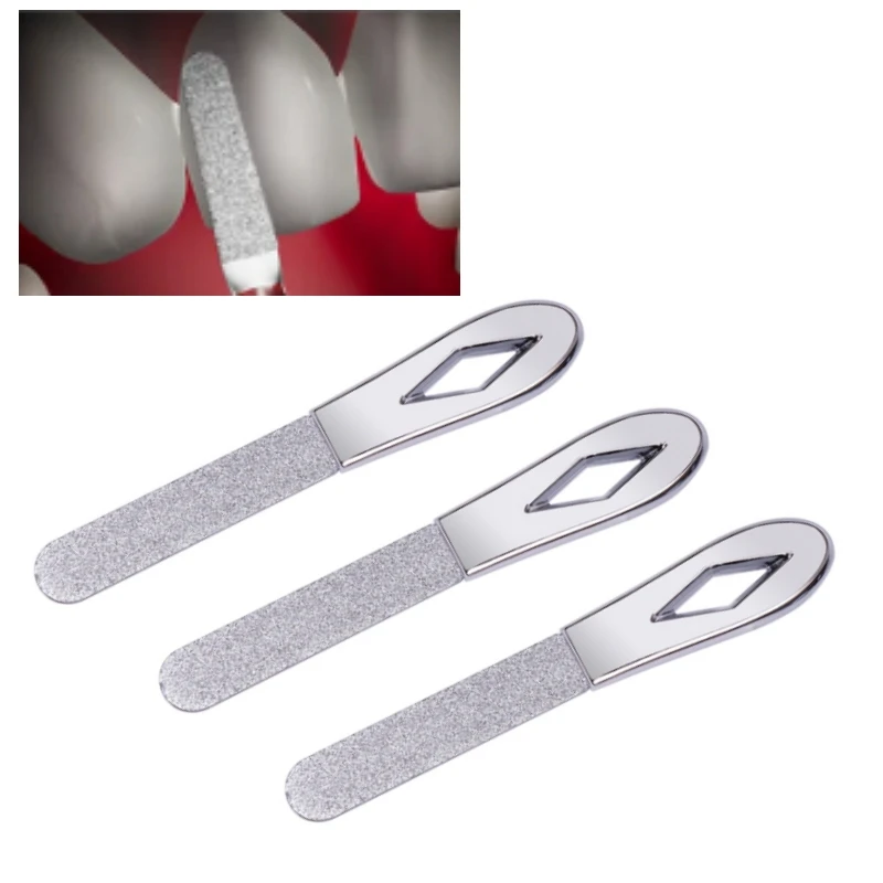 

3Pcs Dental Orthodontic Teeth Crown Grinding Tools Double Side Diamond Polishing Files Strips for Interproximal Stripping