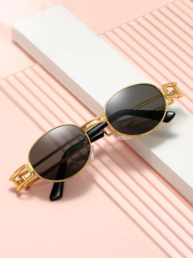Ralferty Retro małe okrągłe okulary przeciwsłoneczne mężczyźni mężczyzna w stylu Vintage Steampunk okulary kobiety Hip Hop złote okulary okulary UV400 luneta — zdjęcie 2