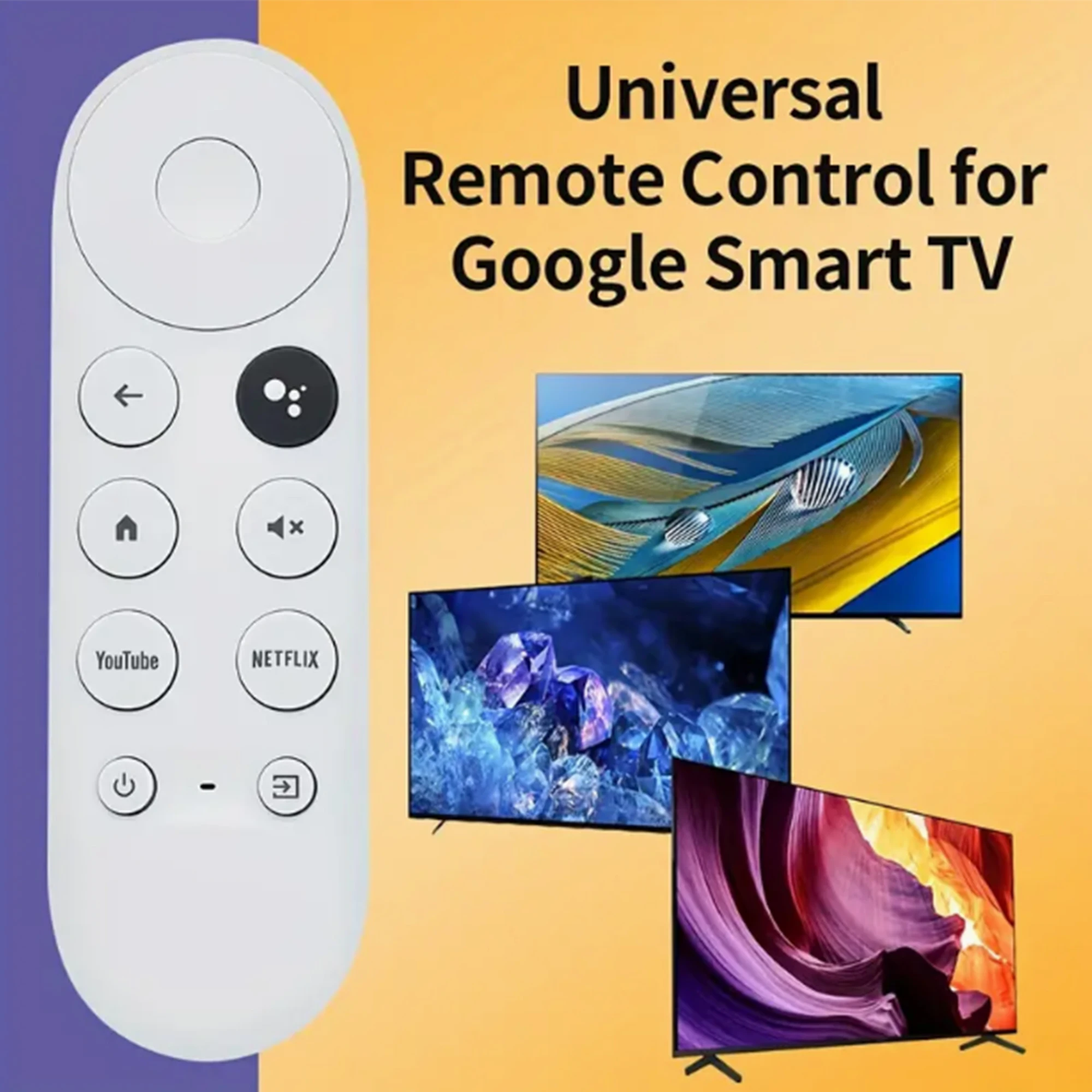 Voice Remote for Google Chromecast 4K Snow - Easy Control of Your Streaming Media Player (Remote Control Only)