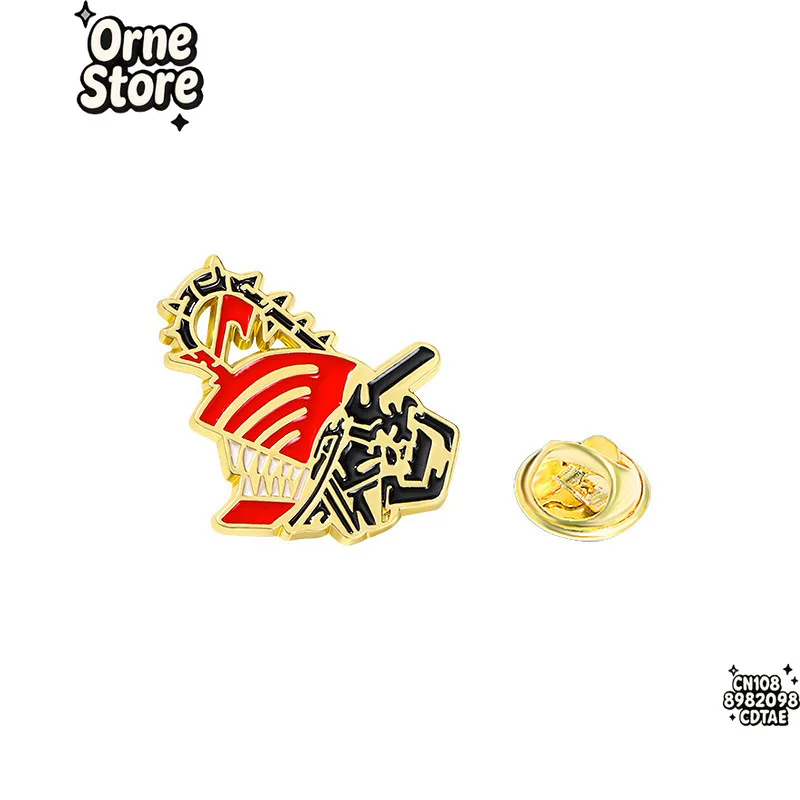 Broche en émail pour homme, tronçonneuse, chapeau, chemise, épingle à revers, accessoire de Costume de Cosplay, broche à la mode, cadeau pour amis et Fans