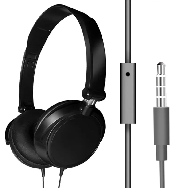 Wired Headphones 3 5mm Bass Stereo Foldable With Microphone Adjustable Headphones Suitable For Pc Mp3 Mobile Headphones image 6