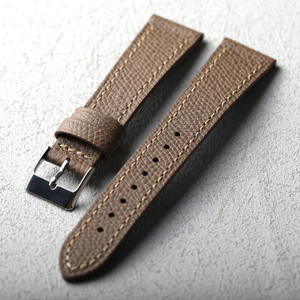 Handmade Palm Patterned Cowhide Strap 18MM 19MM 20MM 21MM 22MM Vintage Leather Strap Suitable For Thin Antique Watch Straps