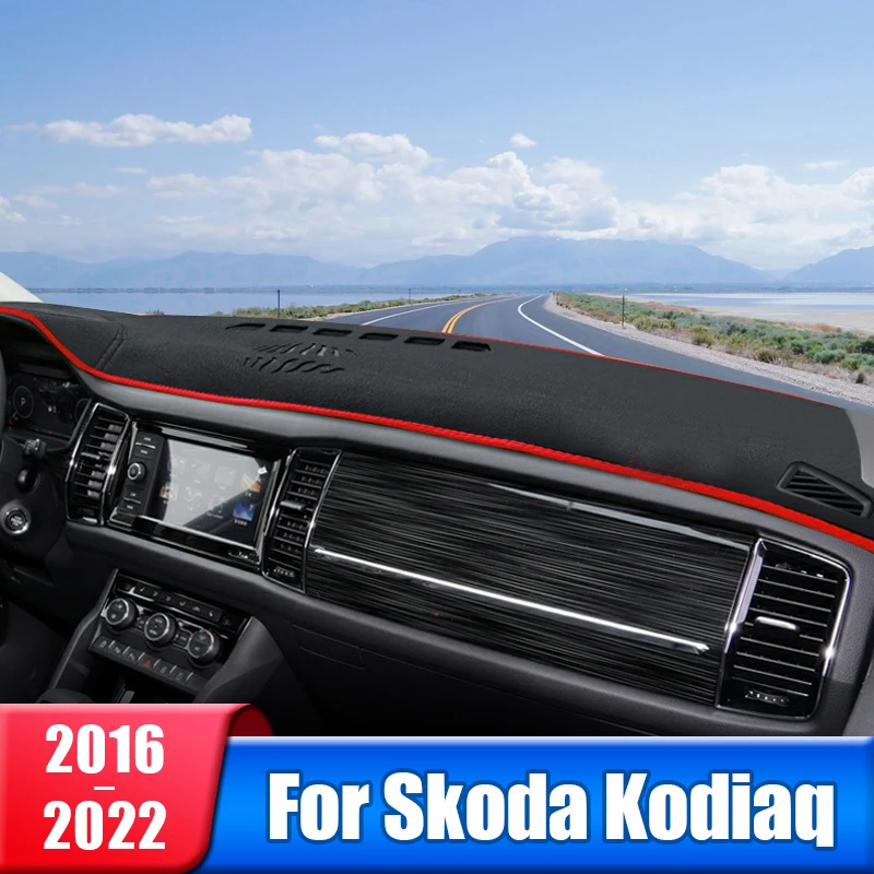 

Car Dashboard Cover For Skoda Kodiaq NS7 2016 2017 2018 2019 2020 2021 2022 Instrument Desk Sun Shade Mat Non-slip Accessories