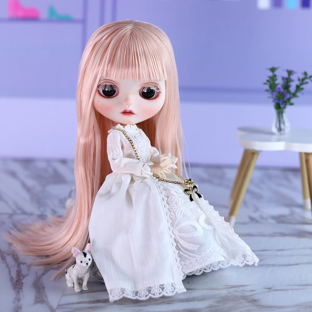 ICY DBS Blyth 1/6 Doll Handdrawn Set Featuring White Long Lash Sleeping Eyes bjd Doll Set SD