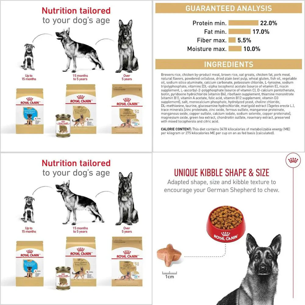 

German Shepherd Adult Nutrition: 30 lb Dry Dog Food for Health