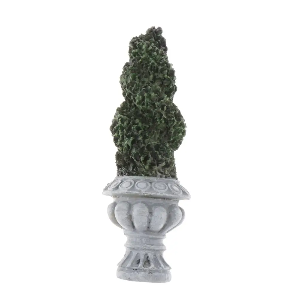 

Miniature Resin Tree with Flower Pot for Home Landscape Decor