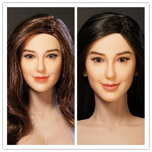 

TOYS SX-8861 1/6 Female Soldier Asian Beauty Hair Planting Head Sculpture Model Fit 12 Inch Action Figures Body In Stock