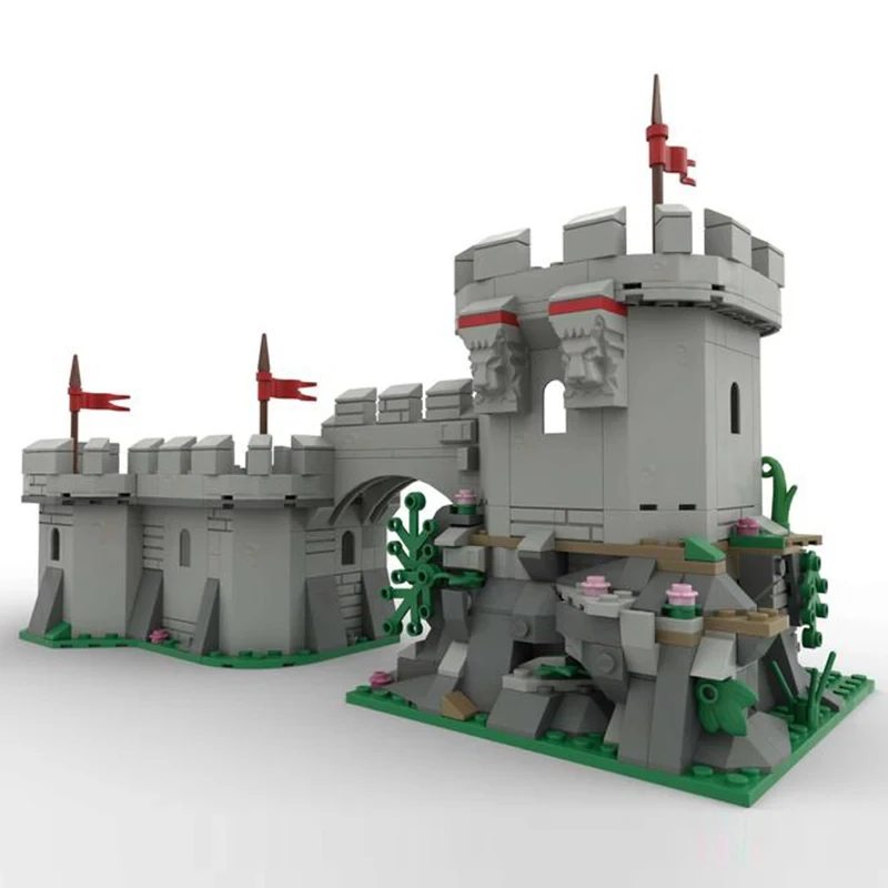 MOC Medieval Castle Camouflaged Outpost Model Building Blocks Bricks Creative Assembly Kids Toys for children Birthday Gifts