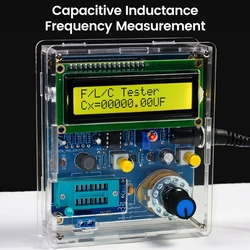 capacimetro digital profesional Instrumento de medición de inductancia y capacitancia Digital de alta precisión, Kit de bricolaje con Cable de datos USB, medidor de frecuencia LCD, DC5V medidor de inductancia