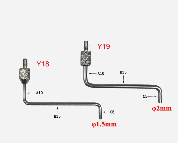 M2.5 Thread Different Special Types Contact Pointed Indicator Probe  for Digital or Dial Indicators Height Gauge