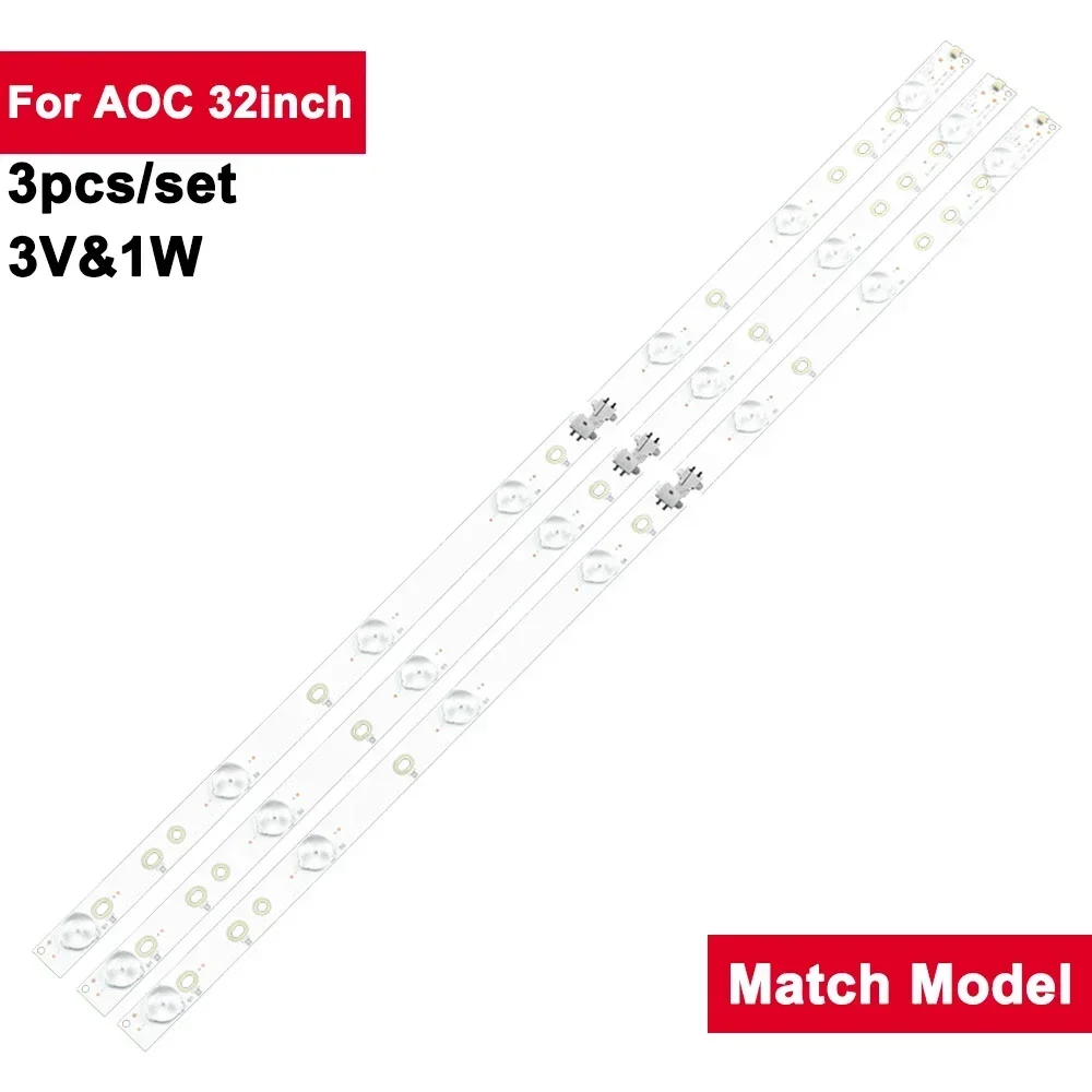 

10set 3V Led Tv Backlights Strip For AOC 32inch GJ-2K15 D307-V3.1-01 D2P5-315 L68-2 TV Backlight Bar 315LM00002 LE32H1461