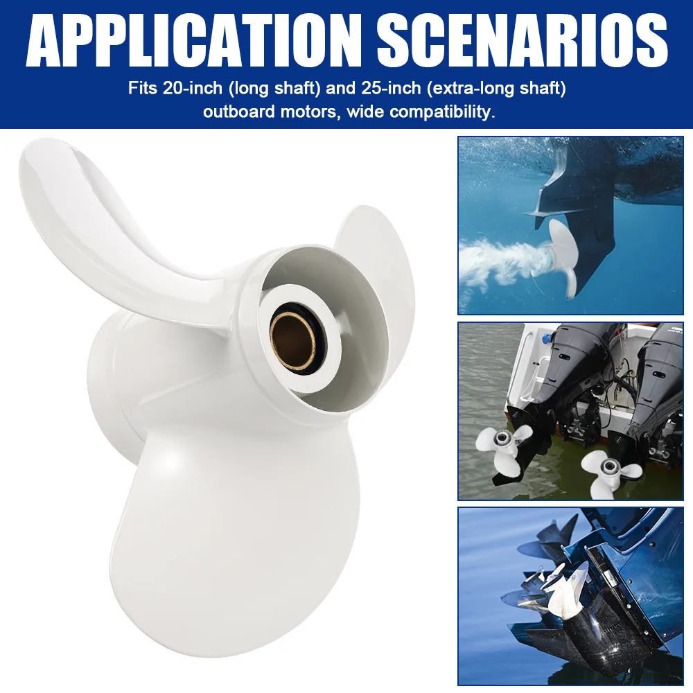 

11 x 15 Aluminum Outboard Propeller for Yamaha 40-60HP | OEM 663-45943-02-EL | Marine Replacement Prop Accessories