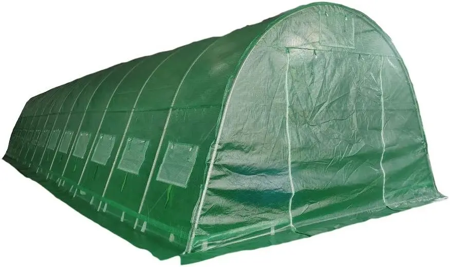 Delta 40'x13 Greenhouse (Weighing 265 lbs), Heavy Duty Hothouse Nursery,Large Walk-in Tunnel Design Greenhouses for Outdoor