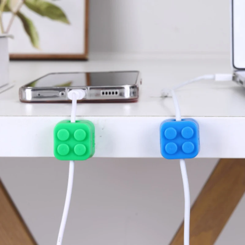 بنة شكل مشبك كابل سطح المكتب حامل الكابل المغناطيسي مكتب المنزل تحت مكتب الحبل منظم الكابلات حماية خط البيانات #4