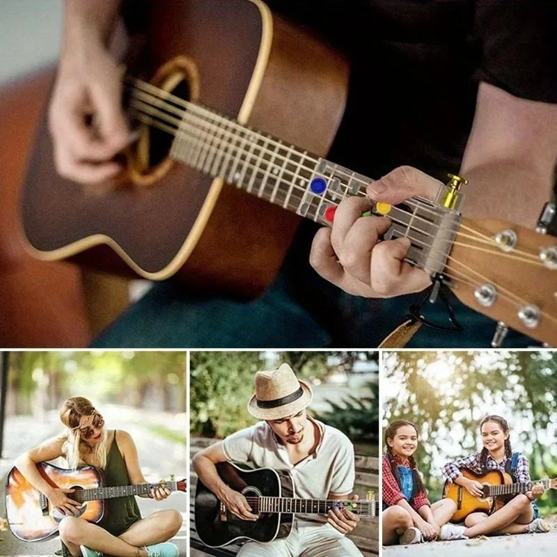 Gitarren-Anfänger-Trainingsgerät zur Akkord-Lernung Schmerzfreier Finger-Übungsanhänger Übungszubehör – Detail 5