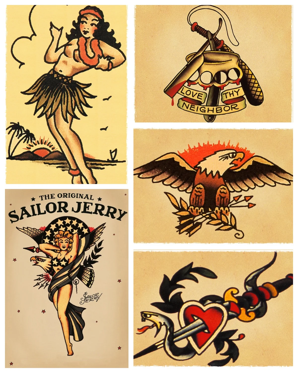 Risque Sexy azul marino HULA chica vintage marinero Jerry Pin Up tatuaje cartel Hawaii Burlesque vela Marina barco decoración del hogar