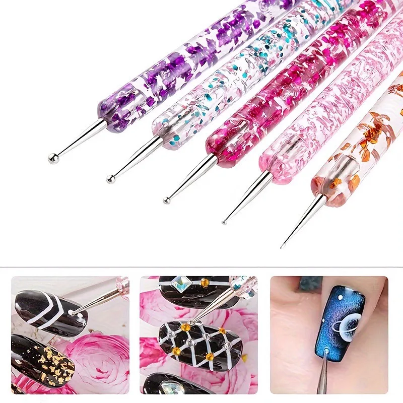 8/10/13/15Pcs/lot Nail Art Brushes Set Nail Pen Set Nail Art Liner Brush Nail Art Rhinestones Jewelry Accessories Pen Manicure