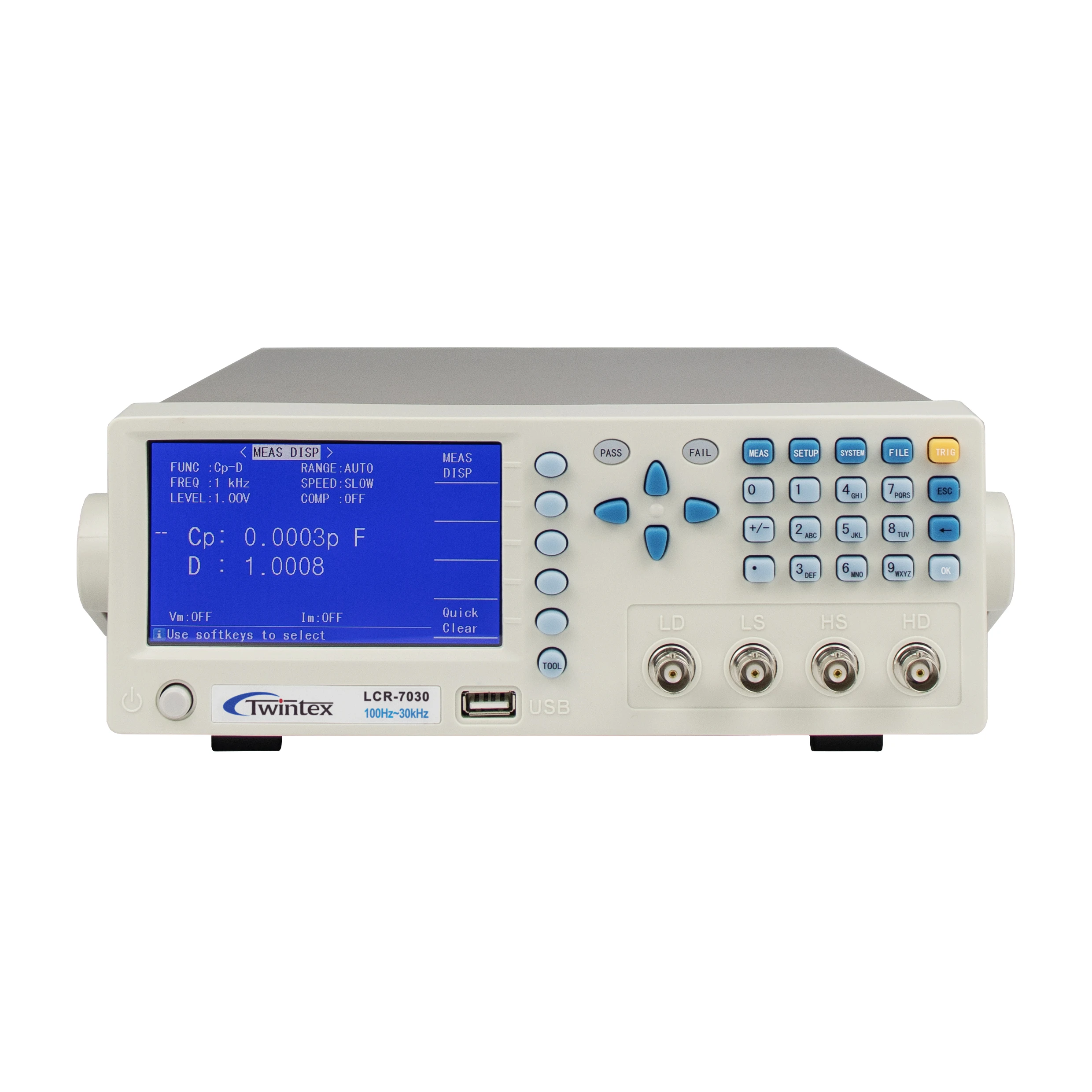 

TWINTEX LCR-7030 High Precision RLC Meter Accuracy 0.1% 30kHz Digital LCR Meter