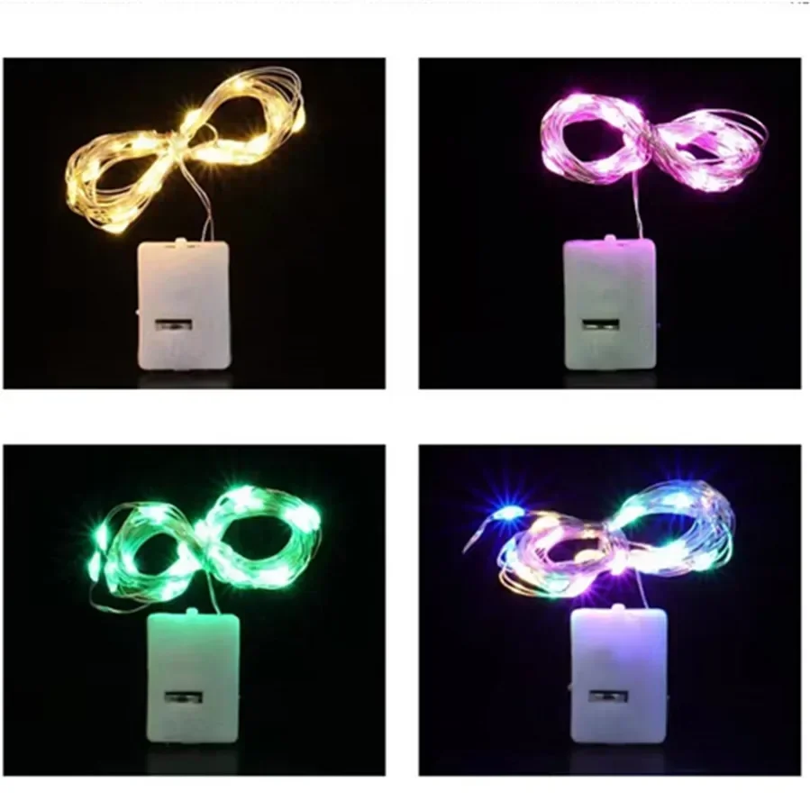 3/2/1m 20PCS Wholesale LED String Lights Copper Silver Wire Garland Light Fairy Lights Party Room Decoration Christmas Wedding