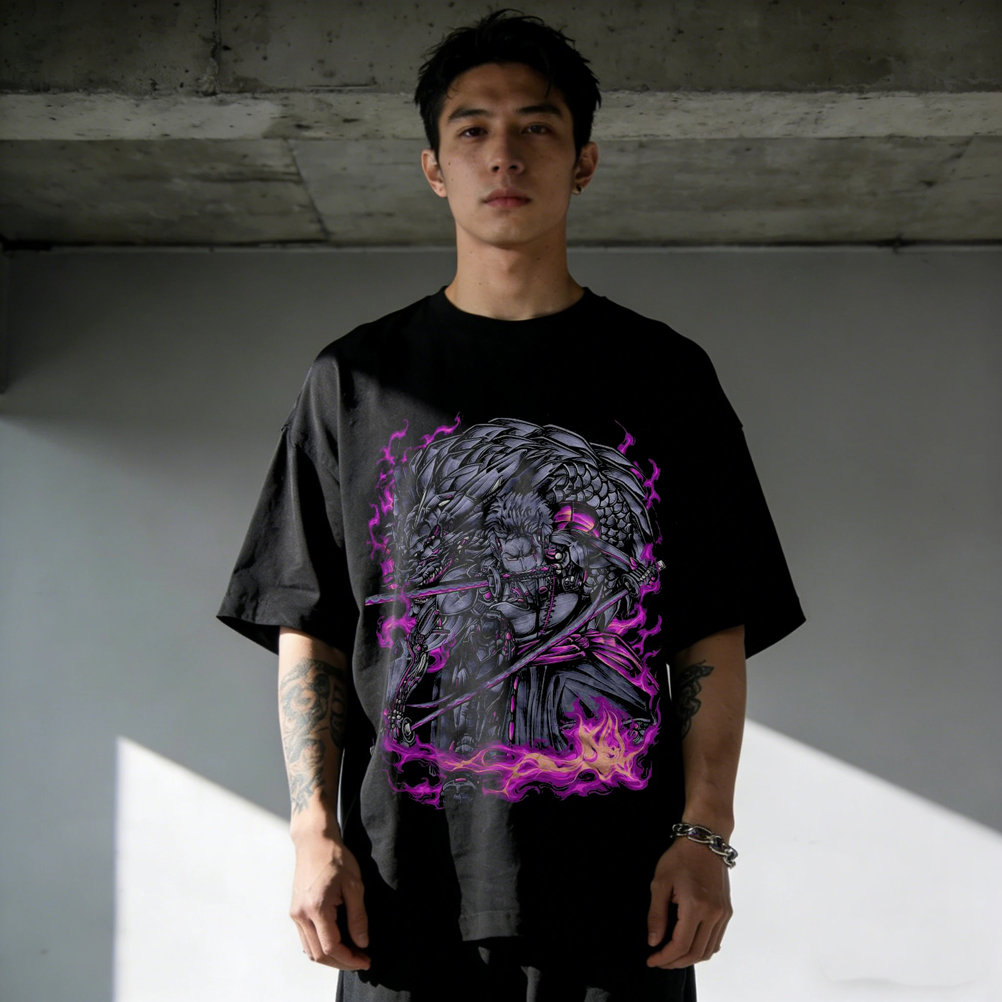 

One Piece Men Women Cotton T-shirt Roronoa Zoro Summer Anime Tee 2026 Summer Short-sleeved Retro Harajuku Y2K Streetwear Tops