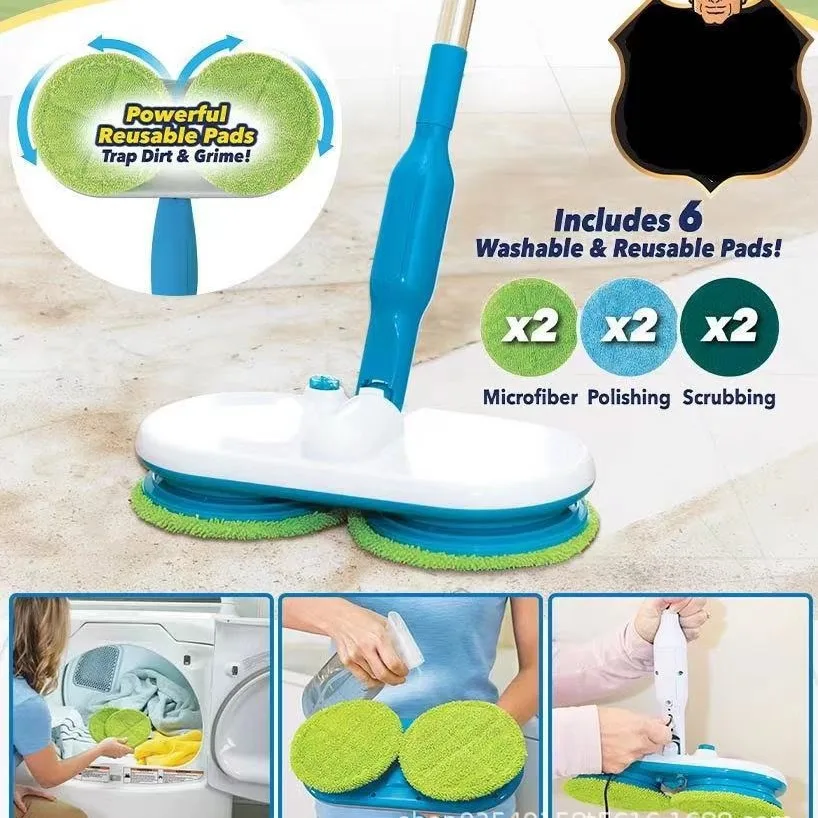 

2 Pcs 16cm Circular Absorbent Mop Pads Floating Mop Pads Electric Mop Replacement Cloth Microfibre Pads Mop Cleaning Cloth