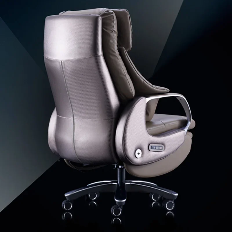 

#x Modern Executive Office Chair With Ergonomic Massage Feature Comfortable Home Leather Furniture