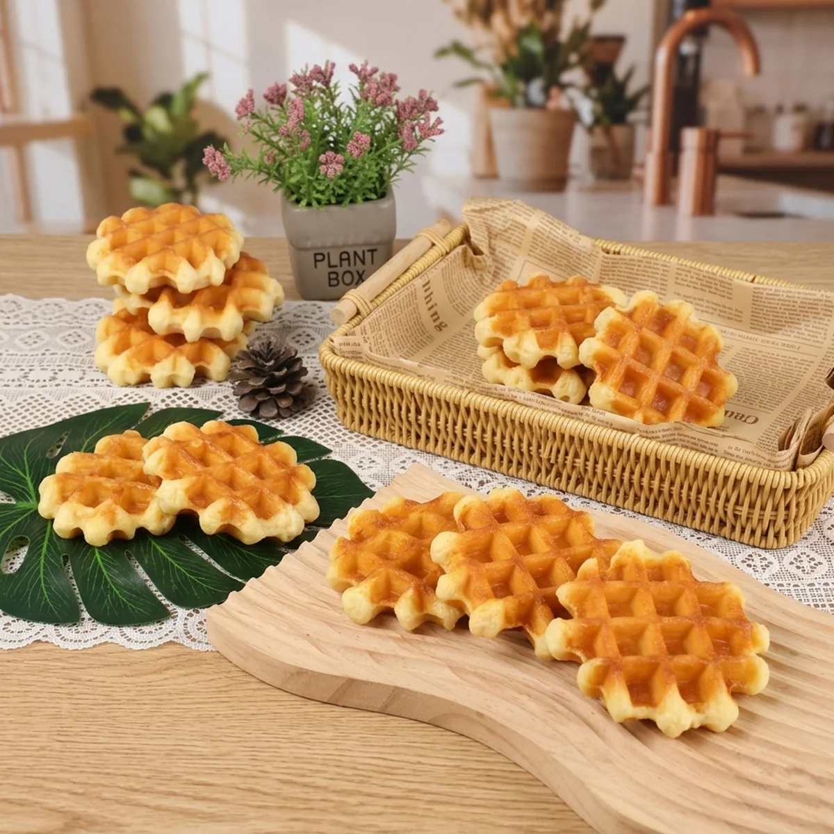 3/5/10Pcs 인공 와플 모델 가짜 시뮬레이션 와플 - Photography Food 리뷰 및 가격