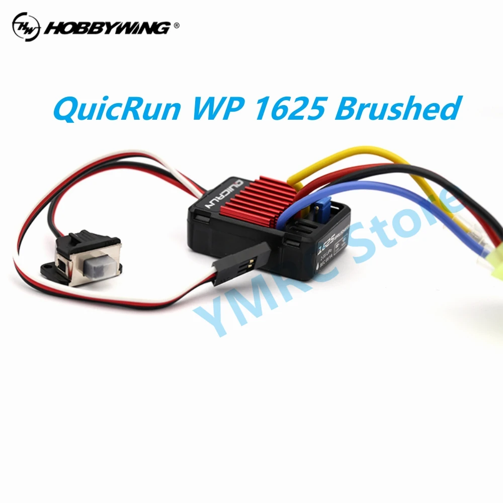 

HobbyWing QuicRun WP 1625 25A 2-3S LiPo Waterproof Brushed ESC Speed Controller for 1/16 1/18 Touring Cars/Buggies/Monster Truck