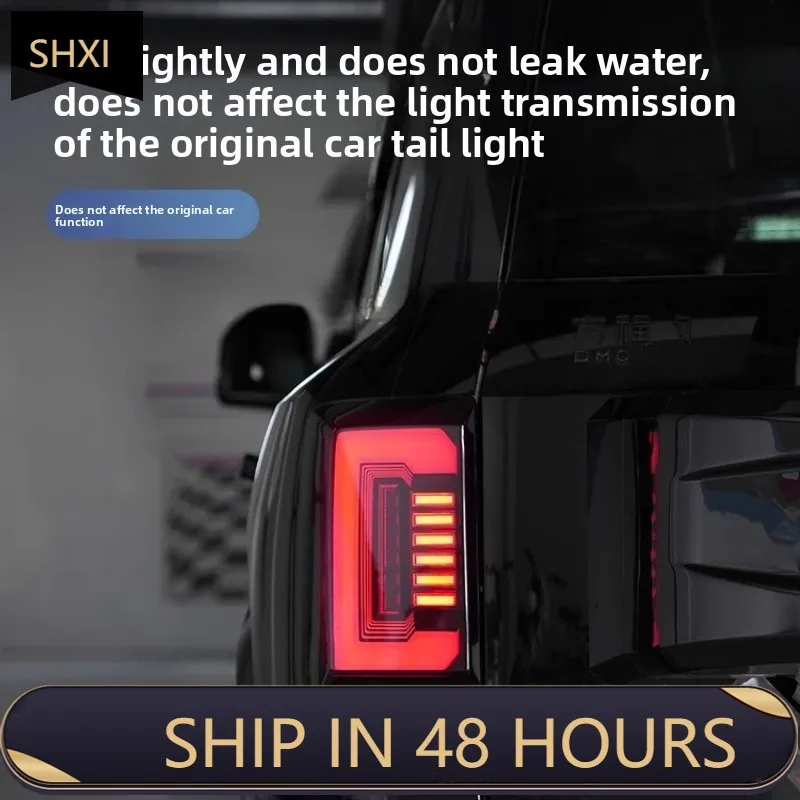 Good Quality New For Equation Leopard 8 Blackened Taillight Protective Cover Blackened Decorative Cover Lamp Modification Access