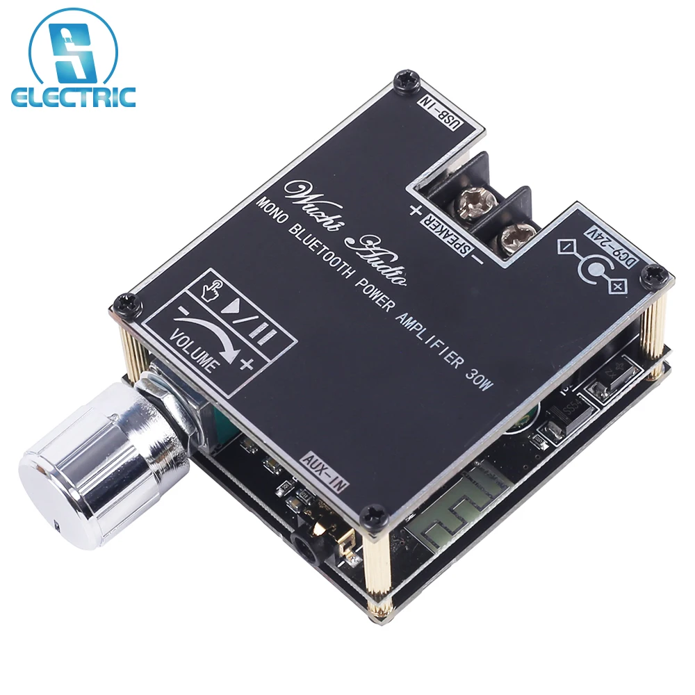 DIY Wireless TWS Bluetooth-compatible Amplifier Audio Module DC 12V 24V 30W ZK-301B Speakers Transponders AUX/USB Audio Input