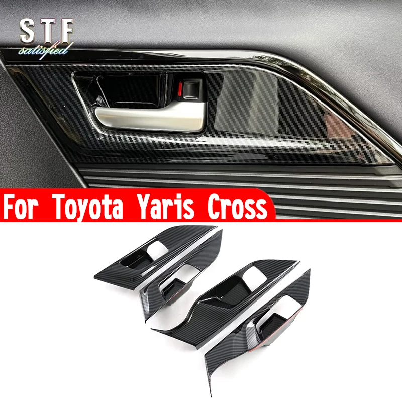 

Для Toyota Yaris Cross 2024 2025 автомобильные аксессуары ABS внутренняя дверная ручка крышка отделка молдинг декоративные наклейки