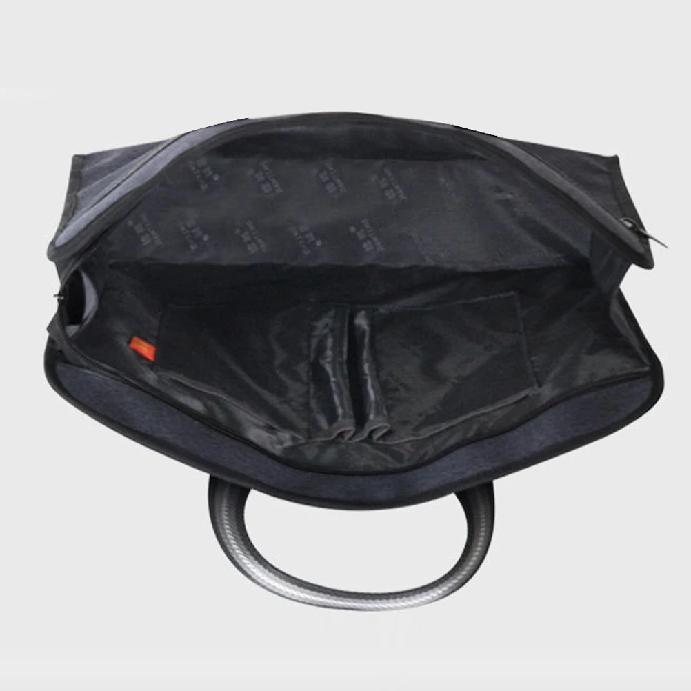

File Folder Bag Document Zipper Case Portable Carrying Business Multilayer Canvas Black School Office Tote Storage