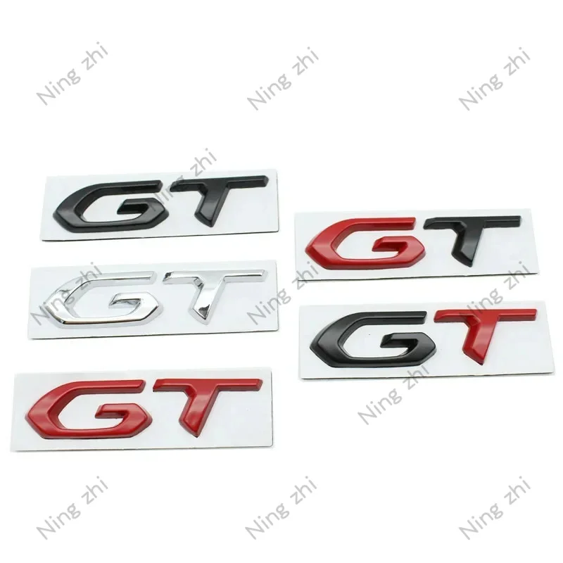 

1Pcs Metal GT Styling Logo Car Trunk Badge Emblem Sticker Auto Body Decal For Kia Peugeot Volkswagen Ford Sticker Accessories